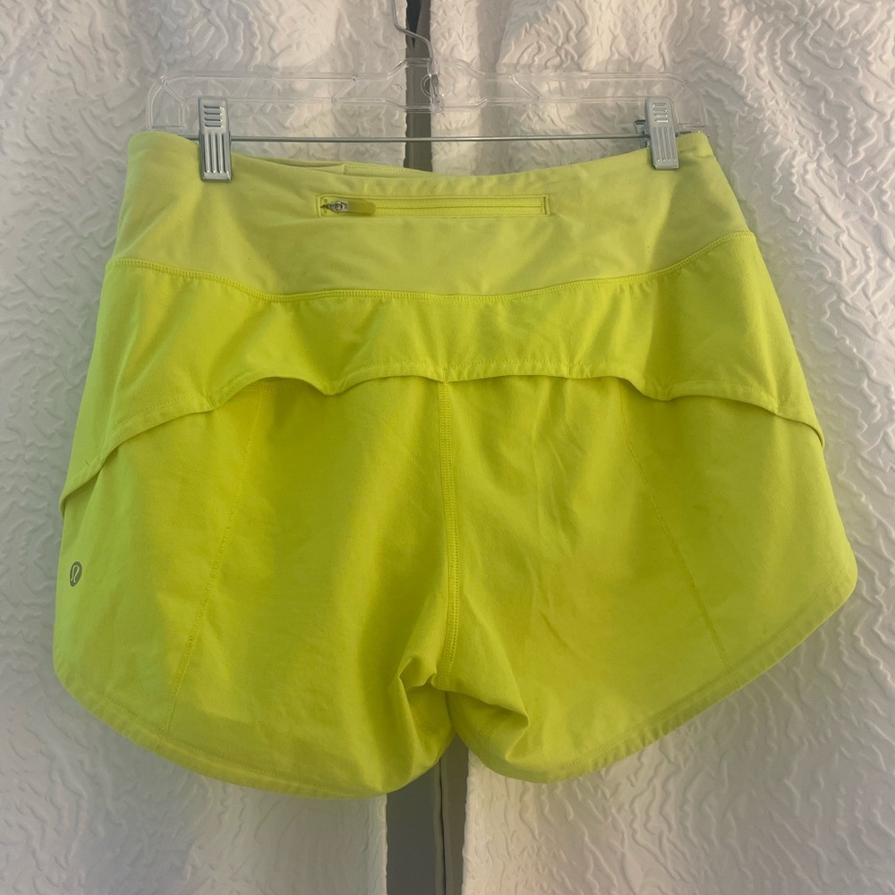 Lululemon highlight yellow shorts
